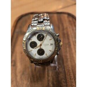 Vitesse Chronograph Quartz Dress Watch Two-Tone Stainless Steel. New Battery